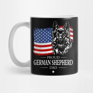 German Shepherd Dad American Flag patriotic dog Mug